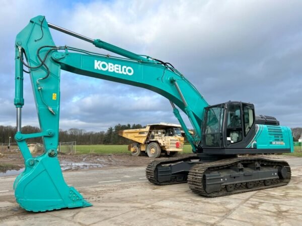 Buy Kobelco SK380XDLC-10 excavator online, Used Kobelco SK380XDLC-10 for sale, Kobelco large excavator, BuyHeavyMachines Kobelco excavator, Kobelco heavy machinery, EPA certified excavator, Extra hydraulic function excavator, Hammer lines excavator, High power Kobelco excavator, Reliable used crawler excavator