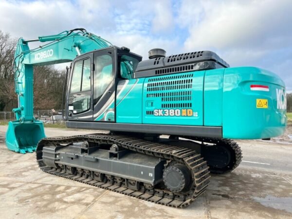 Buy Kobelco SK380XDLC-10 excavator online, Used Kobelco SK380XDLC-10 for sale, Kobelco large excavator, BuyHeavyMachines Kobelco excavator, Kobelco heavy machinery, EPA certified excavator, Extra hydraulic function excavator, Hammer lines excavator, High power Kobelco excavator, Reliable used crawler excavator