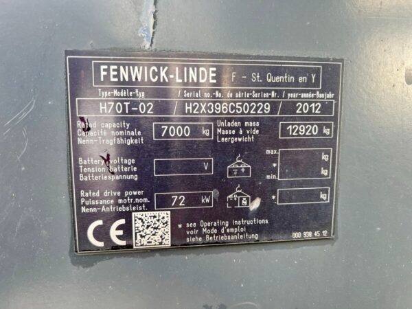 Linde H70T-02 Forklift for Sale